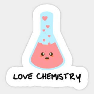 love chemistry funny design for student Sticker